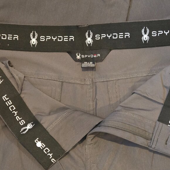 NWOT SPYDER Grey Core 5 Pocket Pants 36 x 30 - Picture 10 of 11